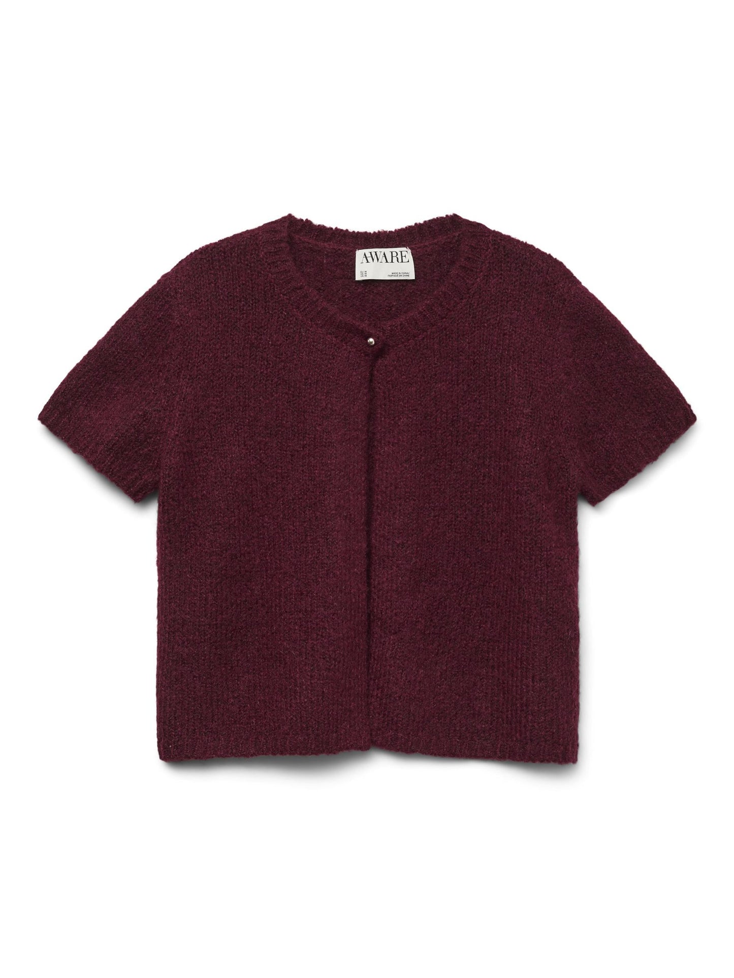 AWSILJA SS O-NECK SHORT KNIT CARDIG - 10329650