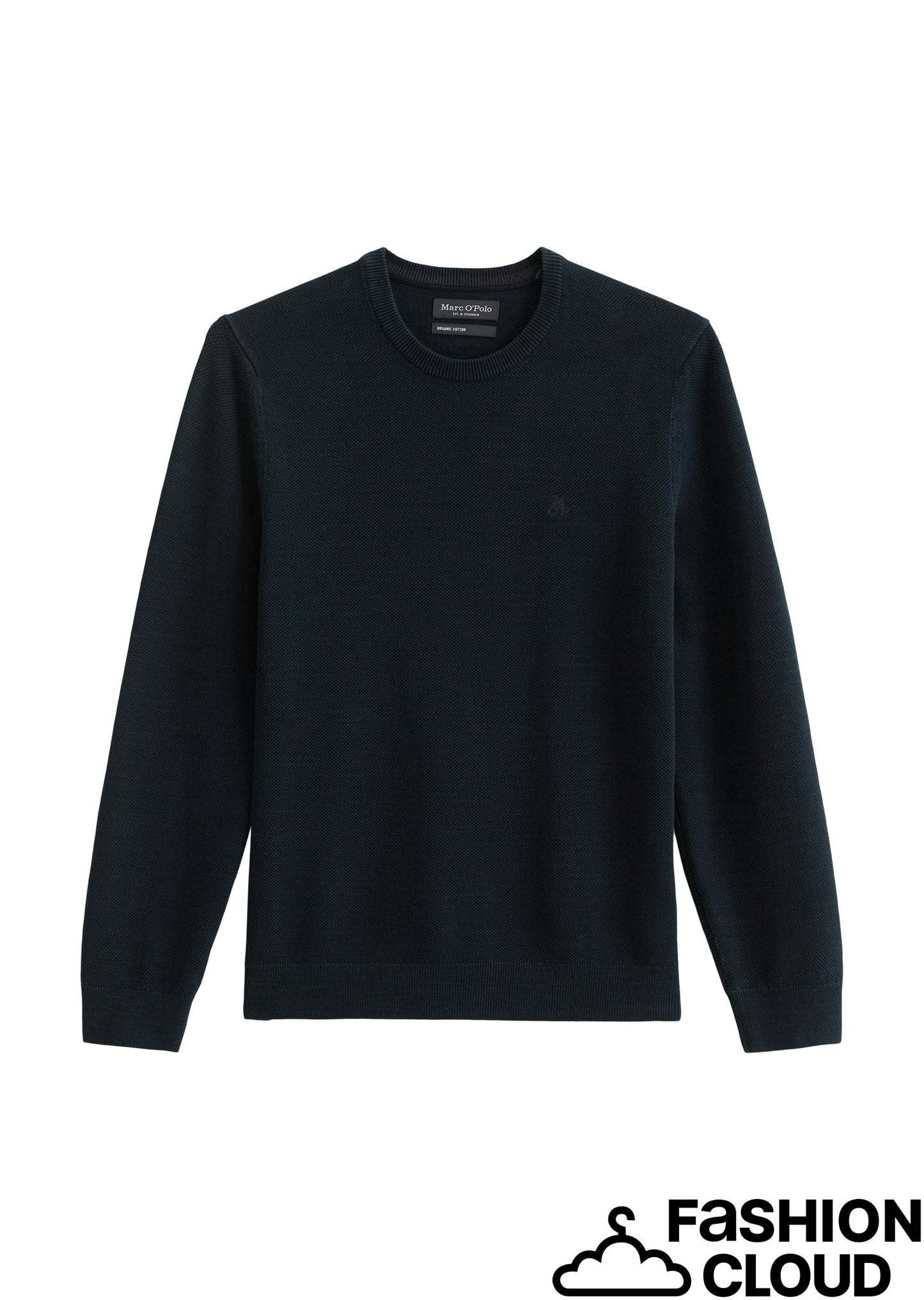 Crewneck, cotton slub, piqué struct - B21502360074