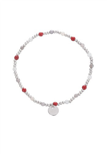 Armband stainl. platiniert set - 260226805