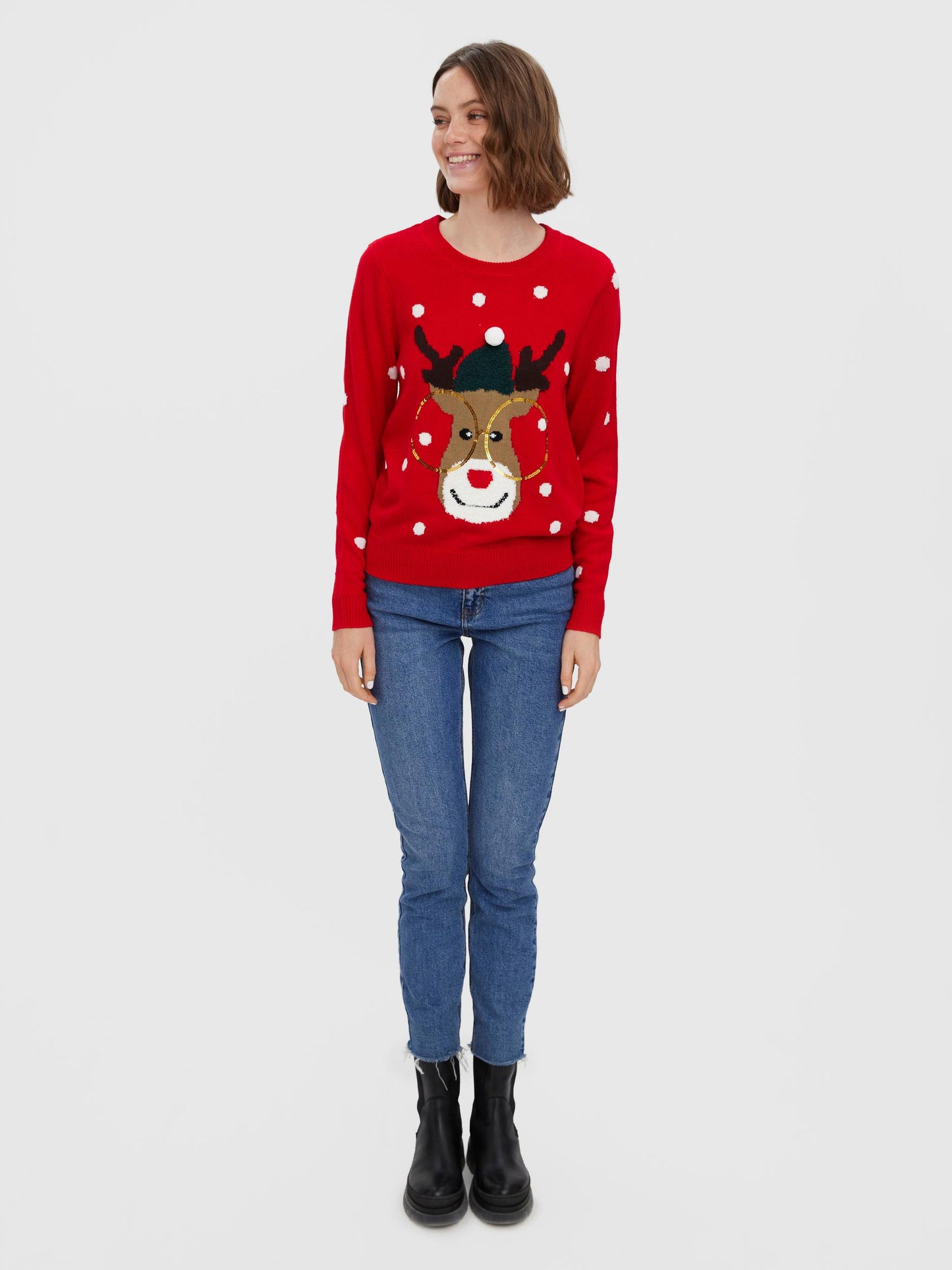 VMTINSEL LS O-NECK BLOUSE XMAS REP - 10250538