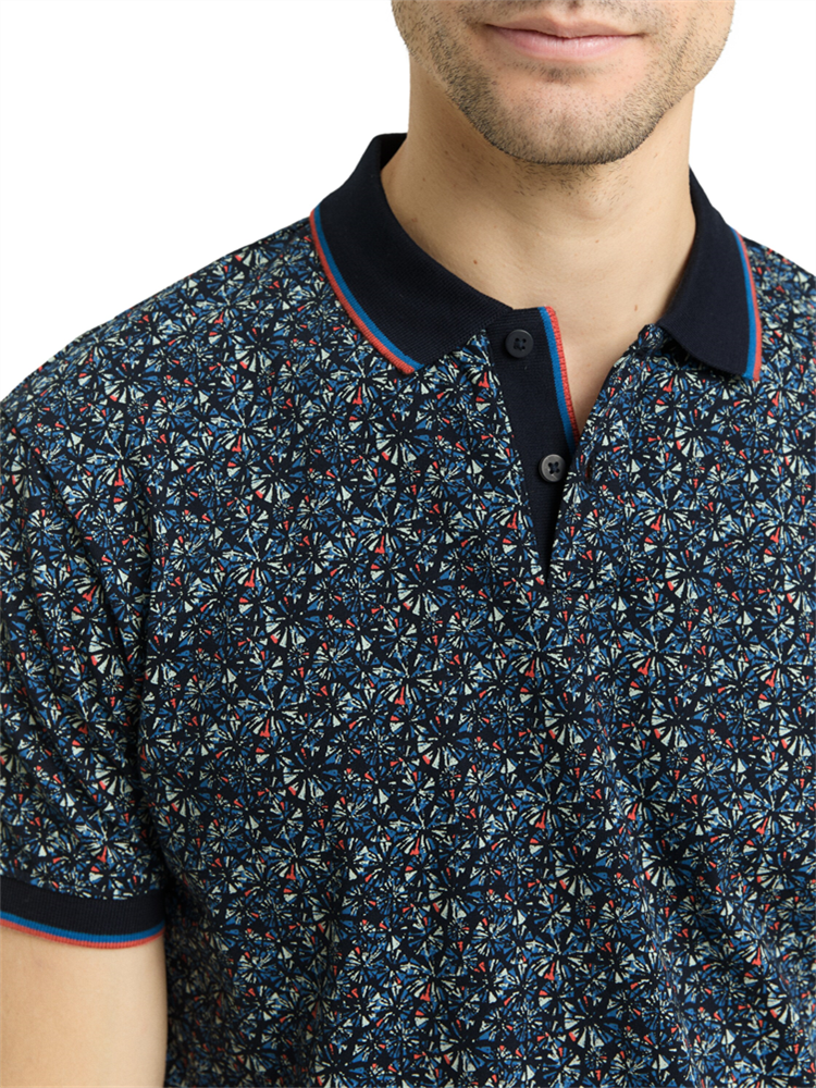 allover printed polo - 1050156