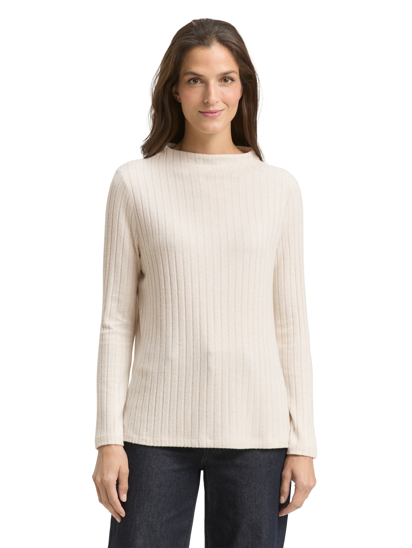 T-shirt cosy wide rib mock nec - 1048934