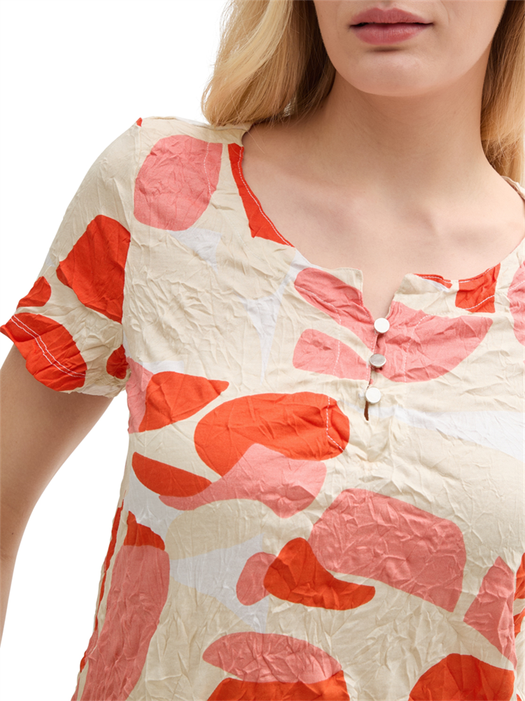 T-shirt crincle alloverprinted - 1046403