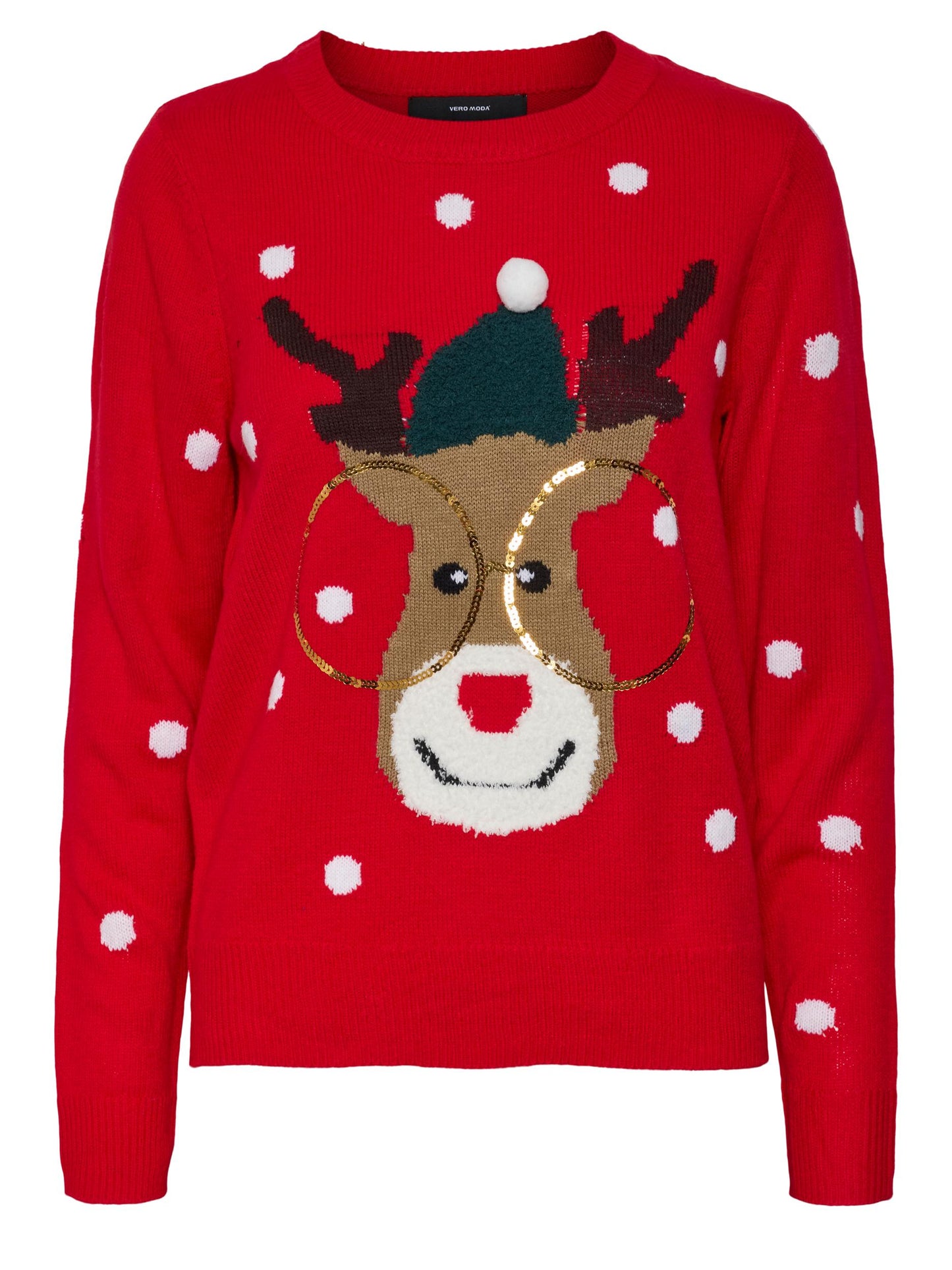 VMTINSEL LS O-NECK BLOUSE XMAS REP - 10250538
