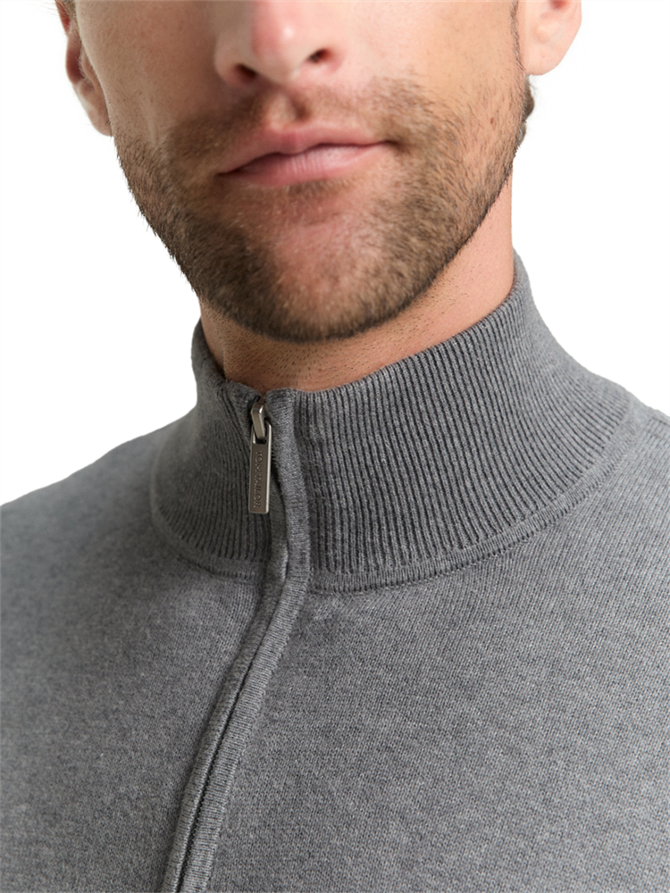 cotton cashmere knitted troyer - 1048018