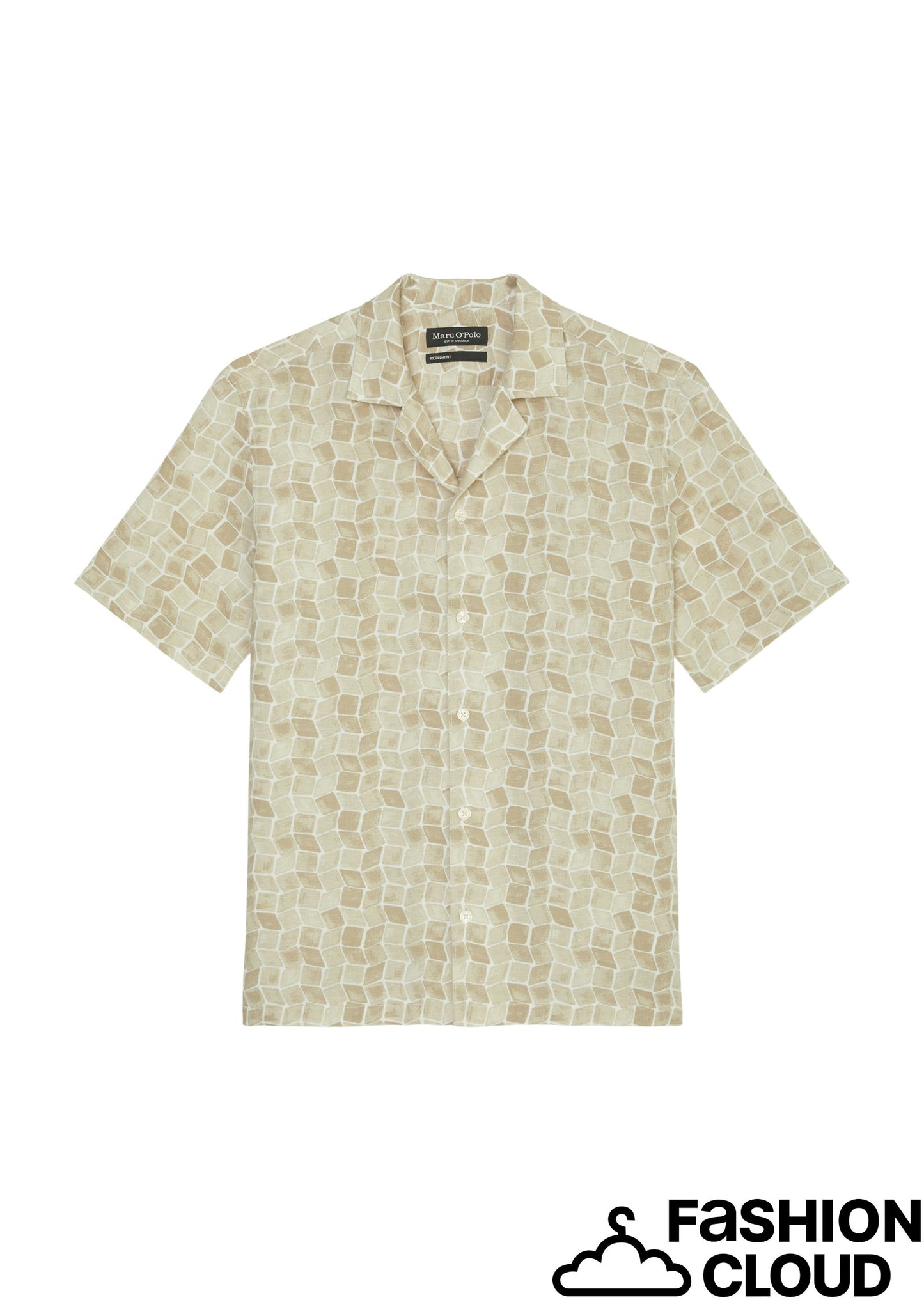 Camp collar, short sleeves, slits a - 424731441062