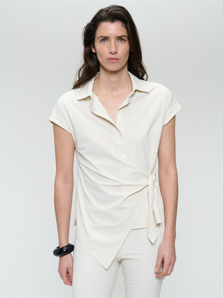 Aston strech technical jersey blous - U725217