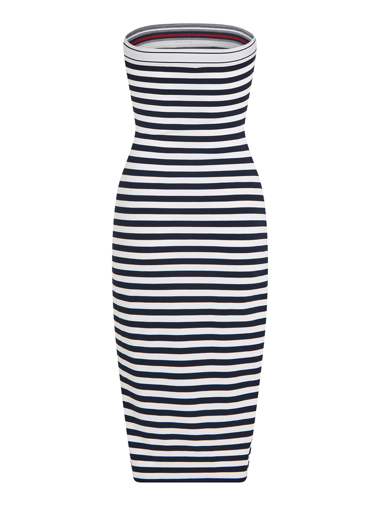 TJW LOGO TAPE STRIPE TUBE DRESS - DW0DW17922