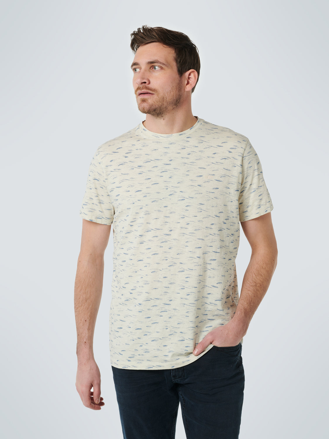 T-Shirt Crewneck Allover Printed Sl - 15350314