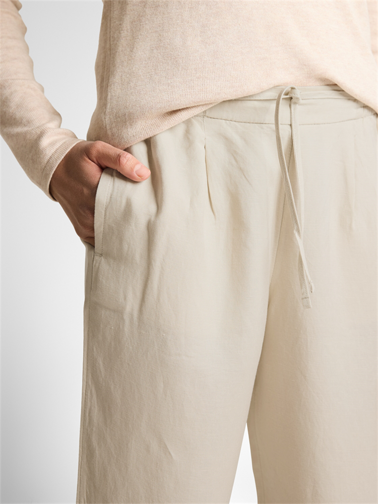 loose fit linen pants - 1049992