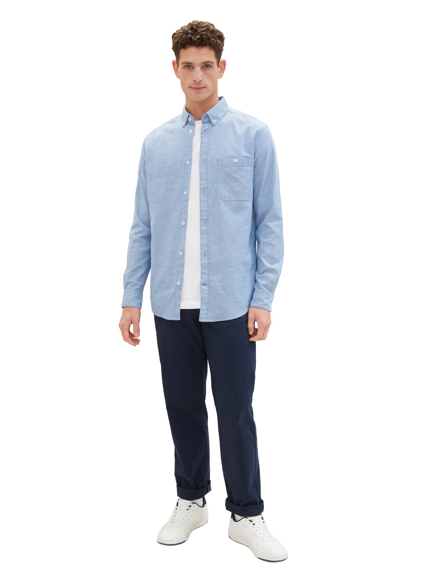 fitted stretch oxford shirt - 1040117