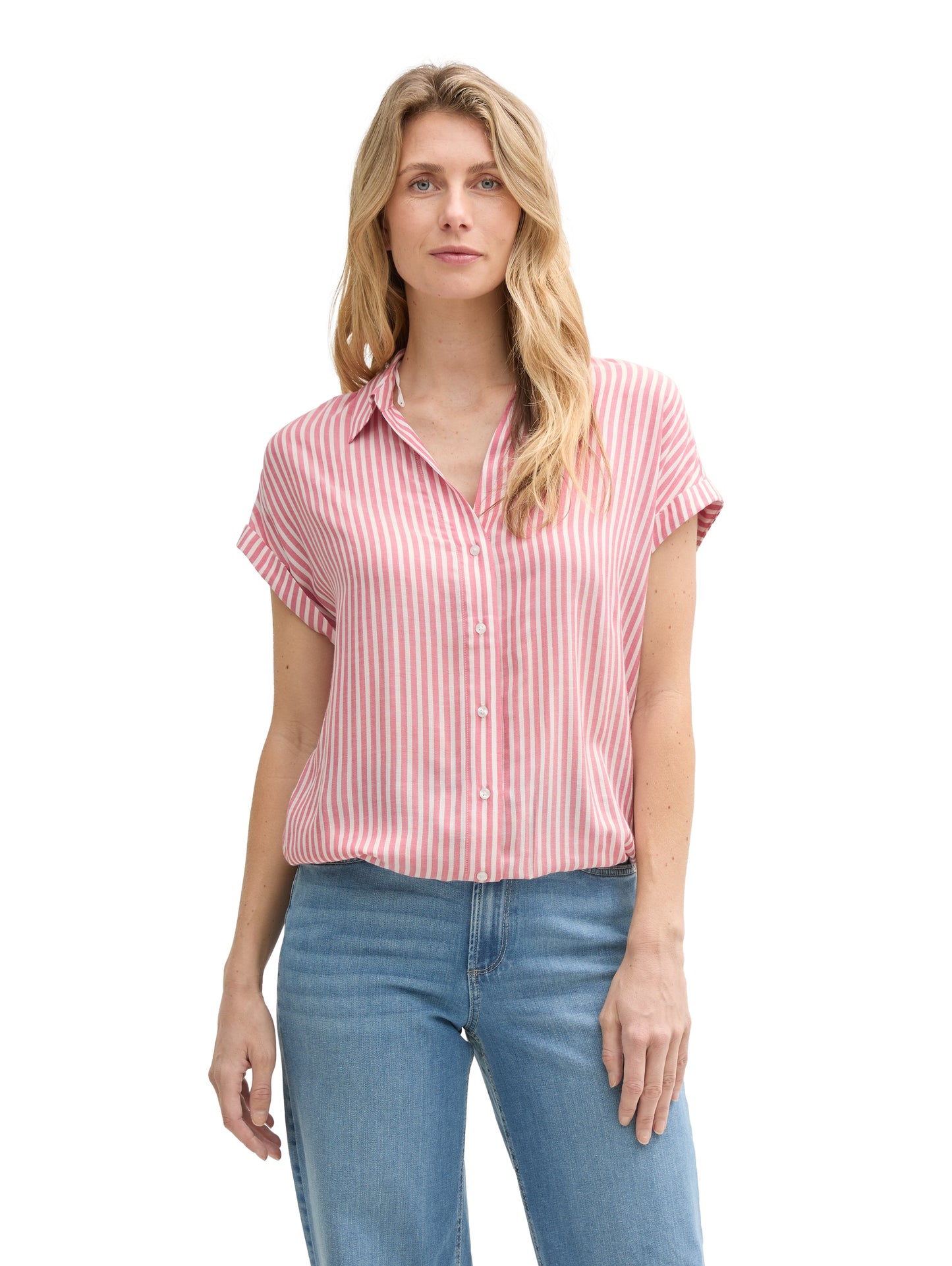 blouse striped shortsleeve - 1045239