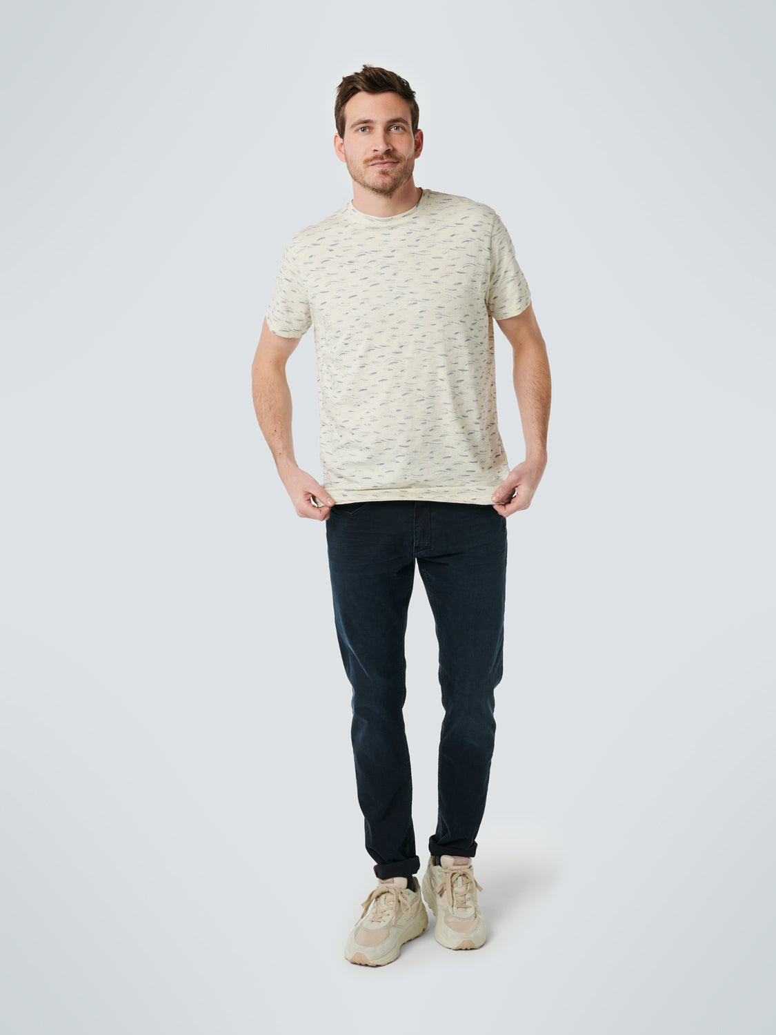 T-Shirt Crewneck Allover Printed Sl - 15350314