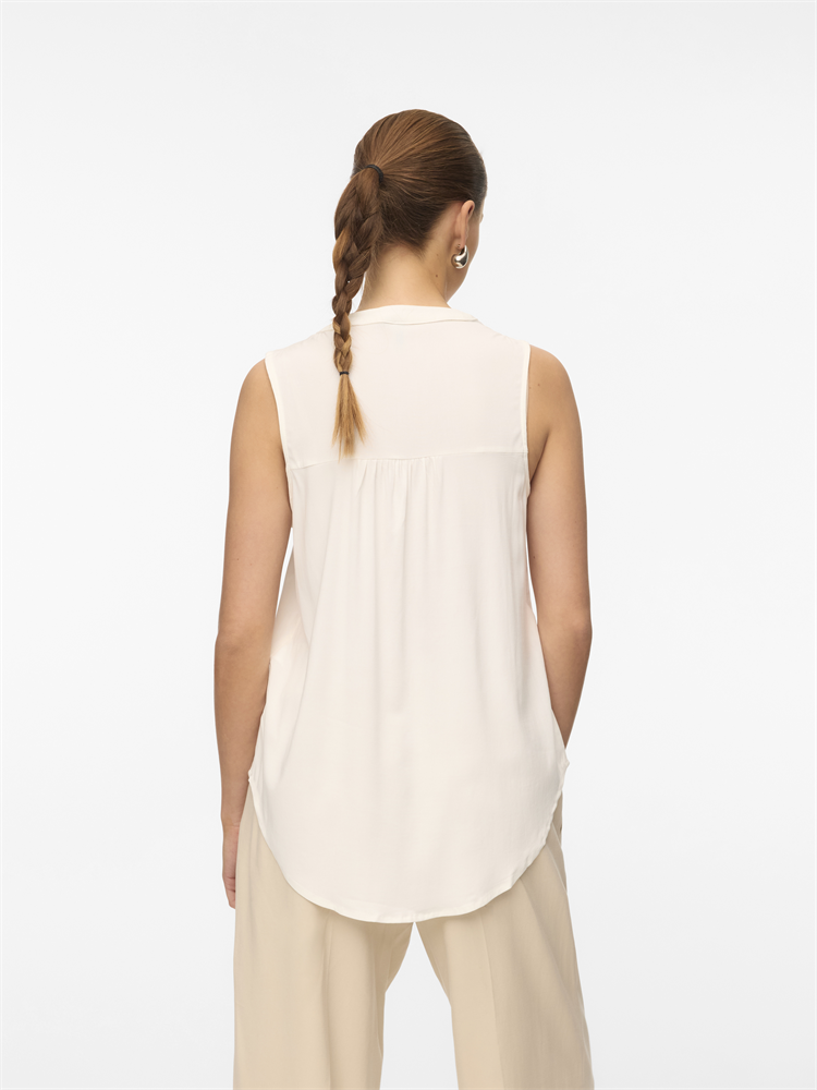VMBELLA SL V-NECK TOP WVN GA NOOS - 10326002