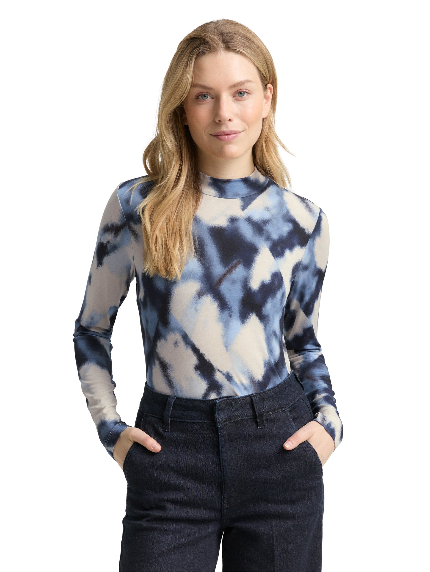T-shirt mock neck alloverprint - 1048930
