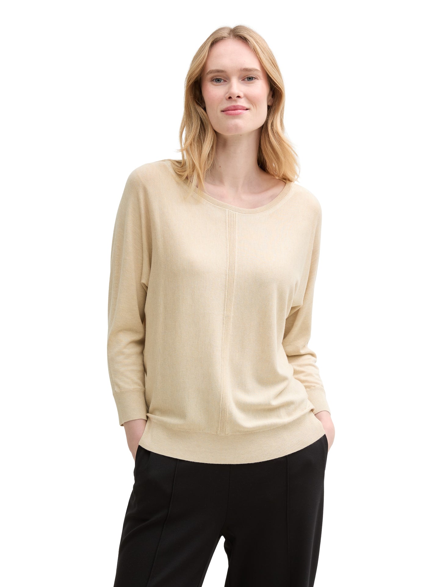knit pullover with boatneck - 1045463
