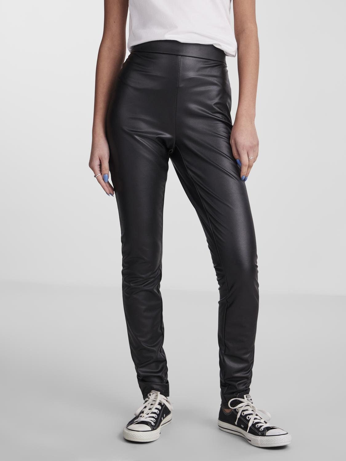 PCSALLIE HW PU LEGGINGS - 17144752