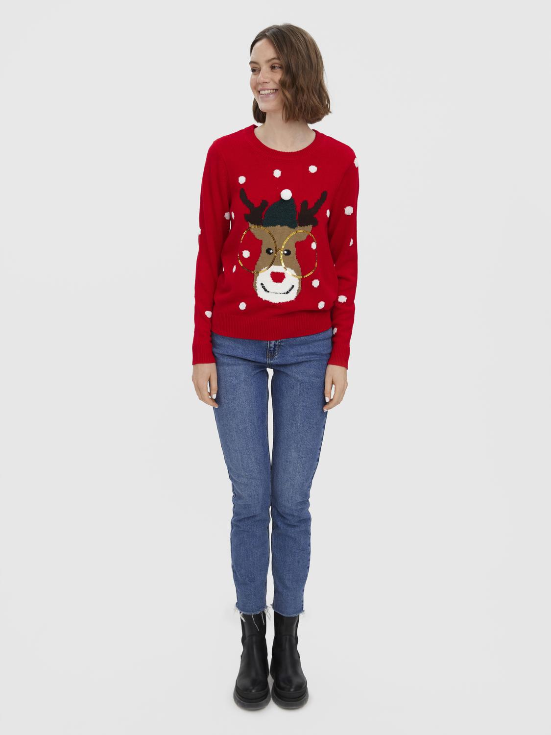 VMTINSEL LS O-NECK BLOUSE XMAS REP - 10250538