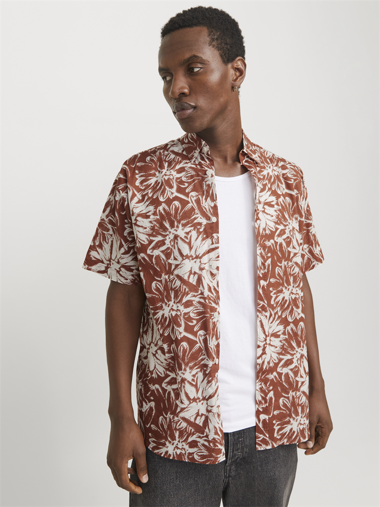 JORJOSHUA SPLIT AOP SHIRT SS LN - 12271089