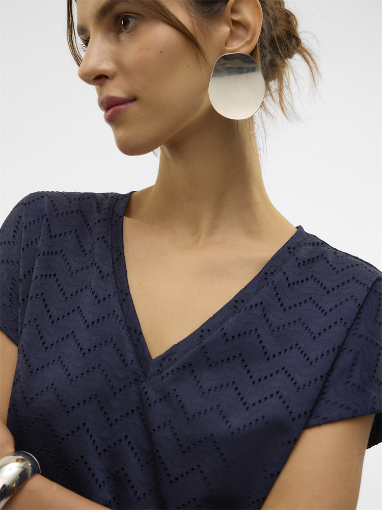 VMTHAS SS V-NECK TOP JRS GA VO - 10328120