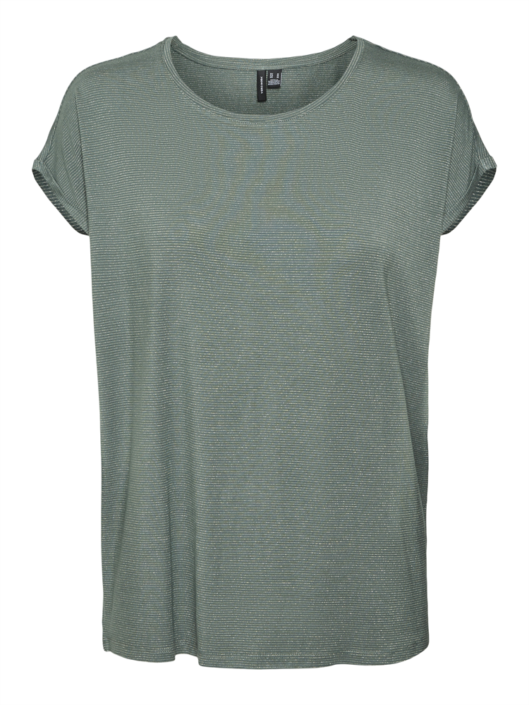 VMLAVA GLITTER SS TOP STRIPE GA JRS - 10250488