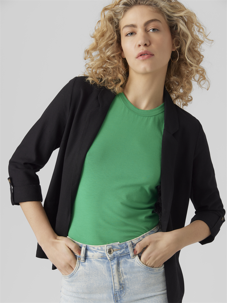 VMJESMILO 3/4 LOOSE BLAZER WVN GA N - 10279700