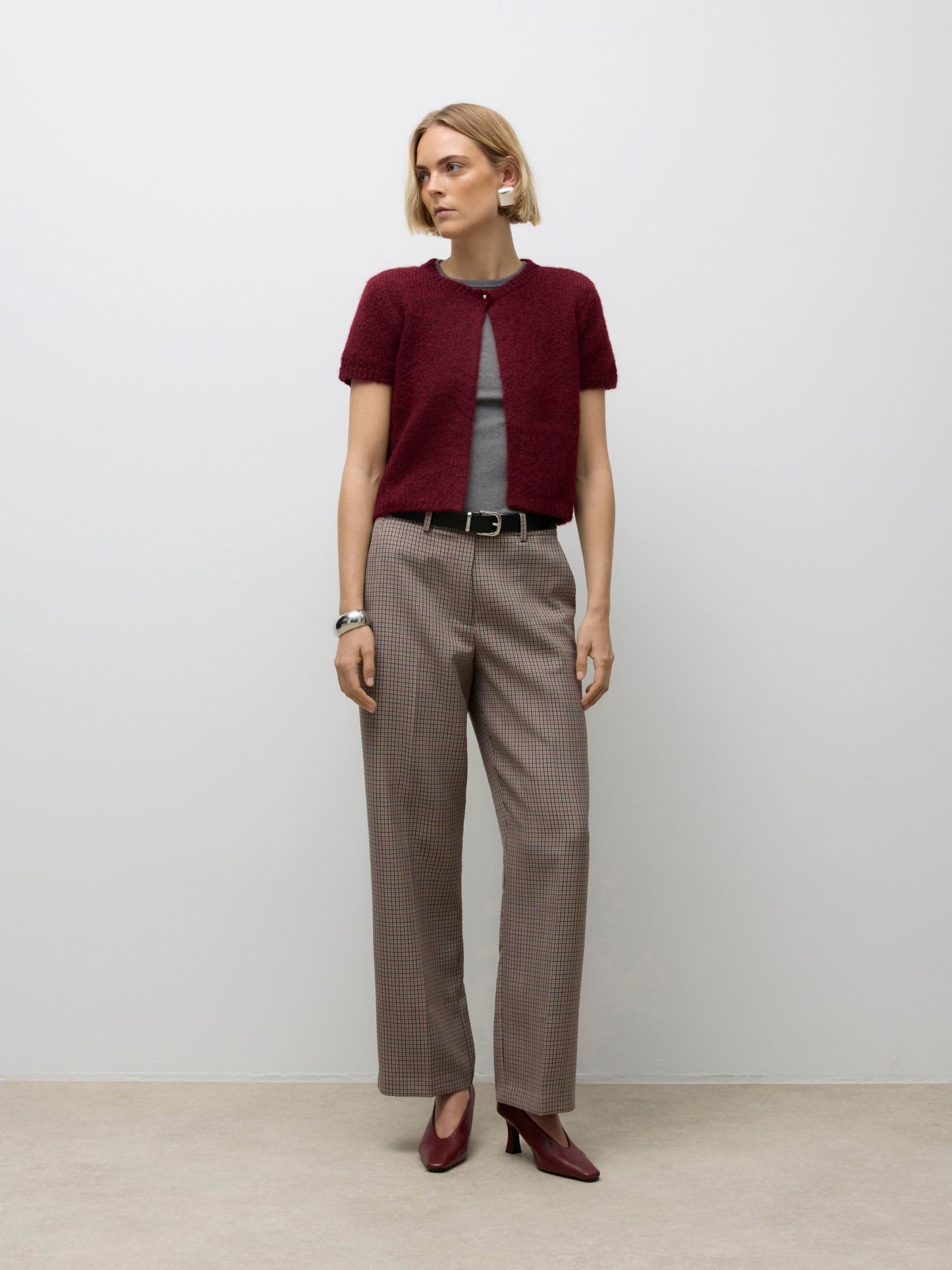 AWSILJA SS O-NECK SHORT KNIT CARDIG - 10329650