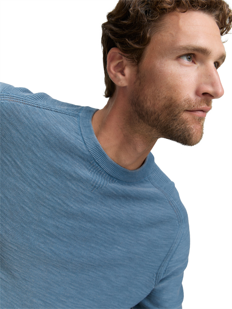 washed slub crewneck knit - 1048004