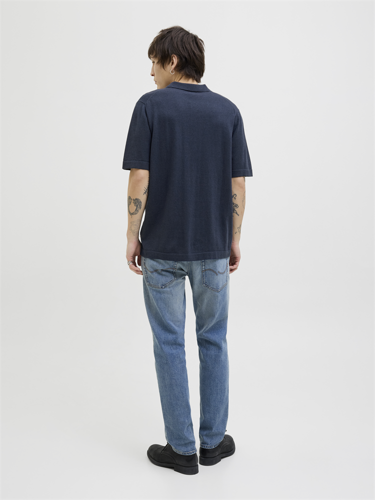 JJEEMIL KNIT RELAXED POLO SS SN - 12268216