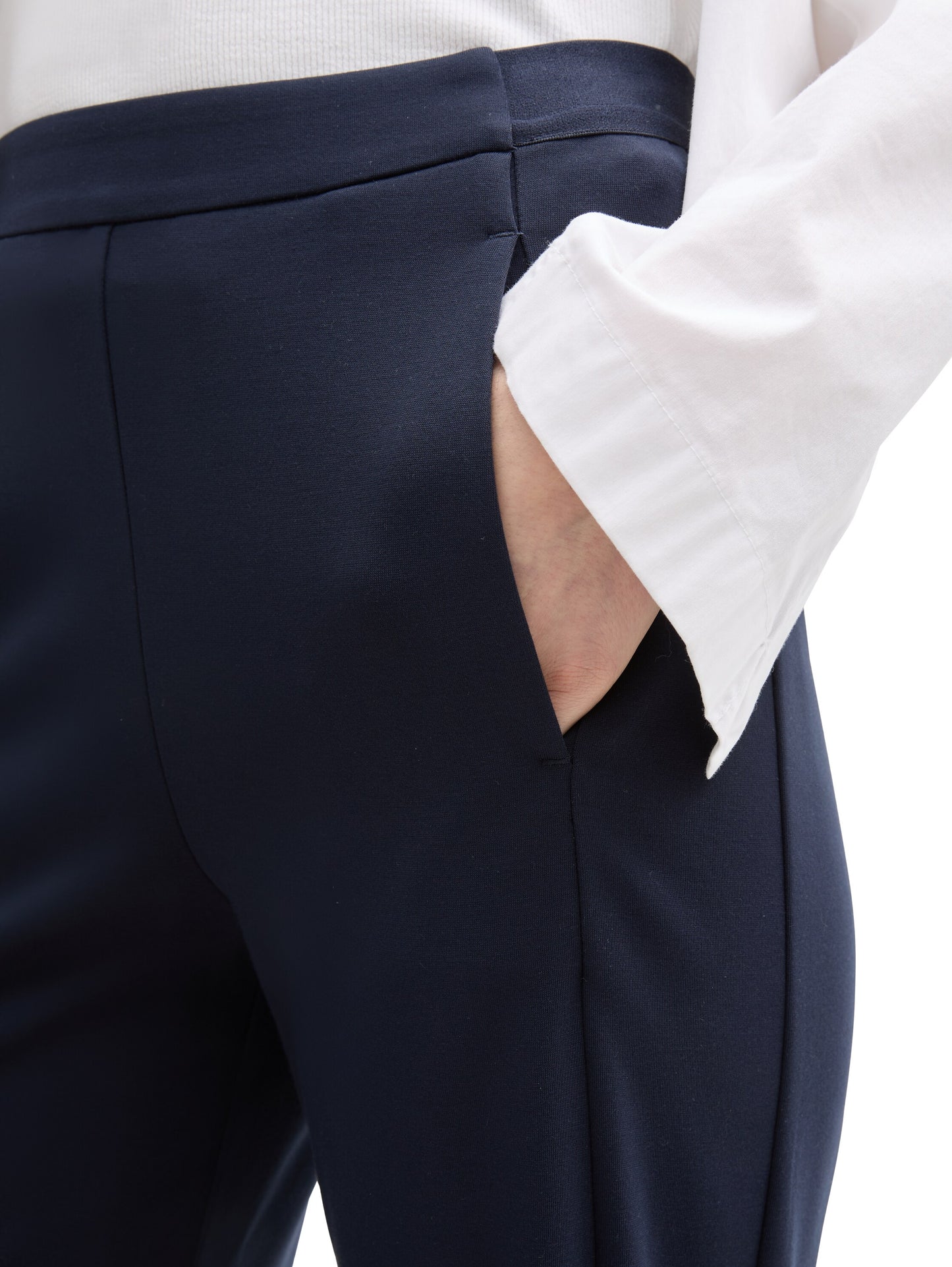 cropped straight leg pants - 1045424