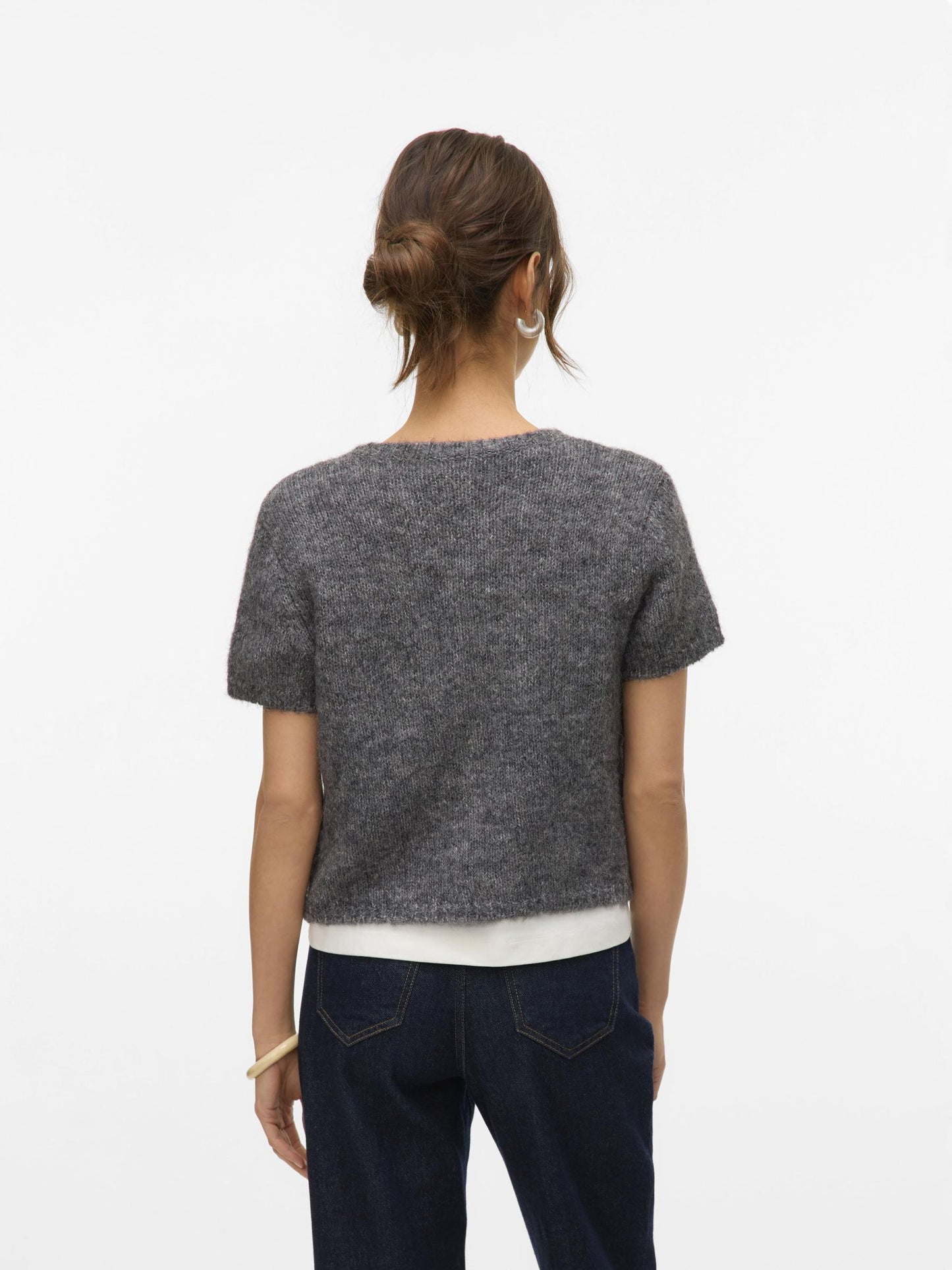 AWSILJA SS O-NECK SHORT KNIT CARDIG - 10329650