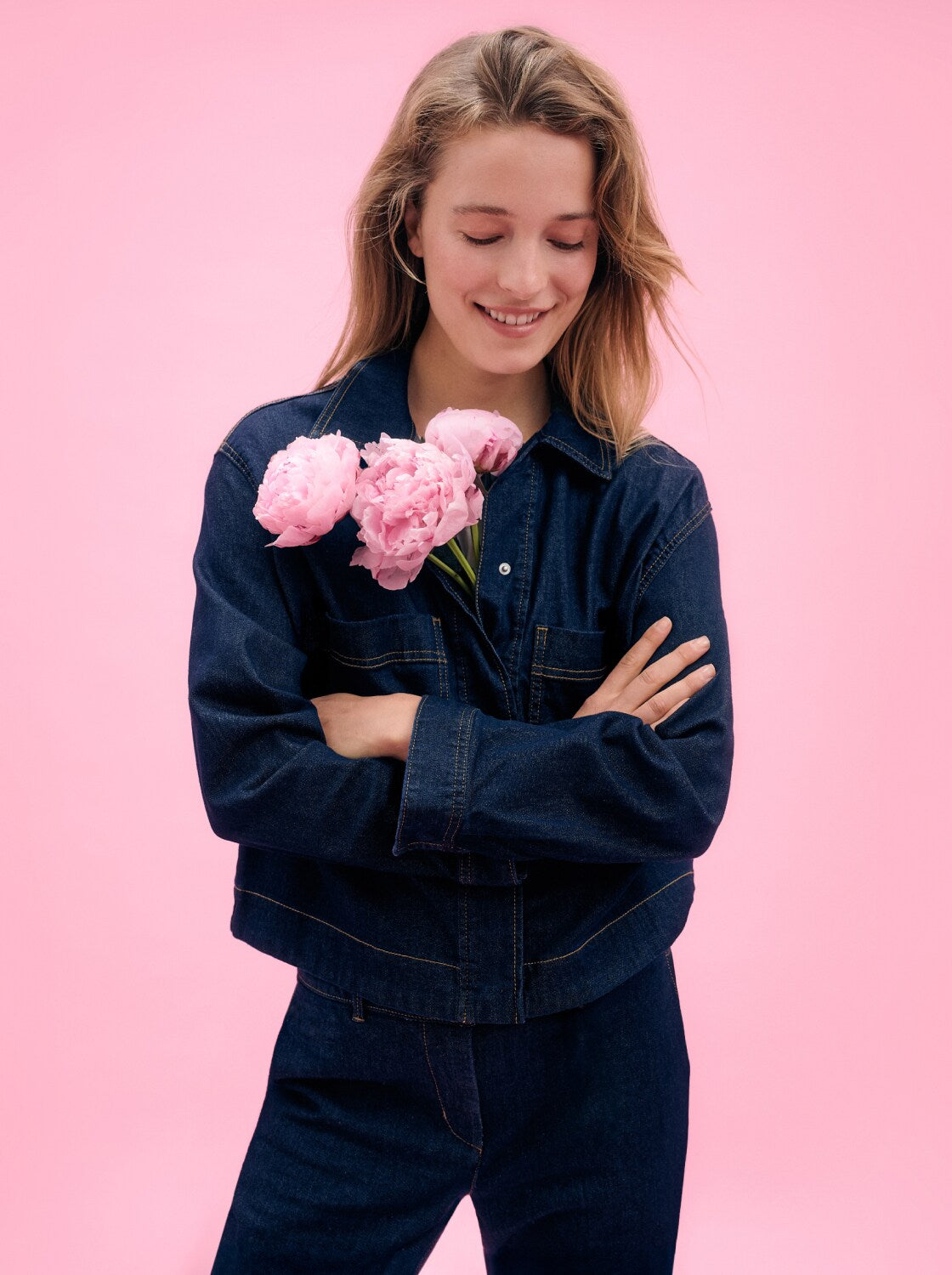 blazer jacket denim look - 1047594