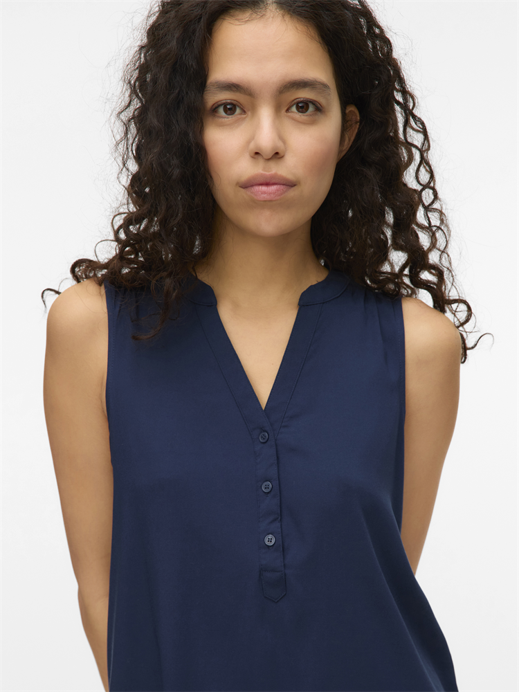 VMBELLA SL V-NECK TOP WVN GA NOOS - 10326002