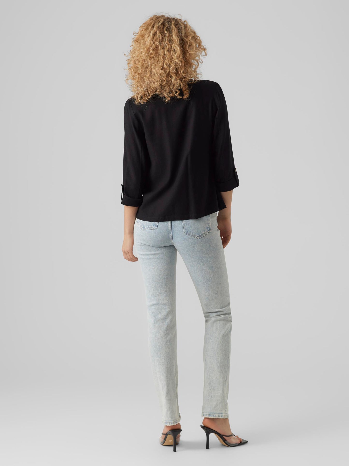 VMJESMILO 3/4 LOOSE BLAZER WVN GA N - 10279700