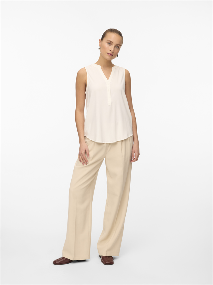 VMBELLA SL V-NECK TOP WVN GA NOOS - 10326002