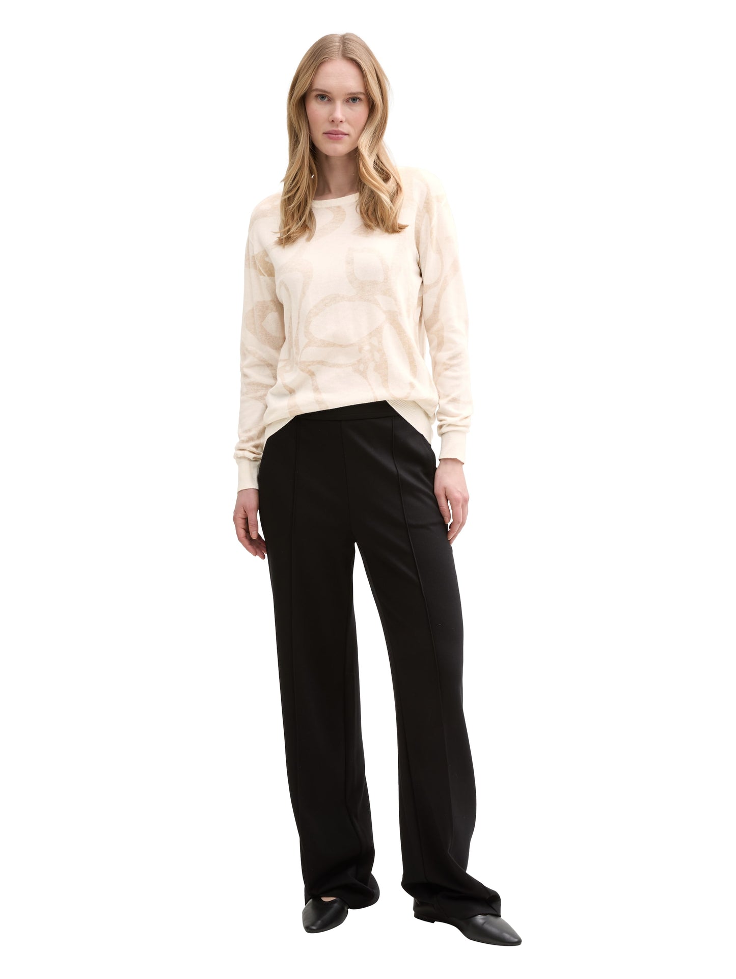 knit inside printed pullover - 1045485