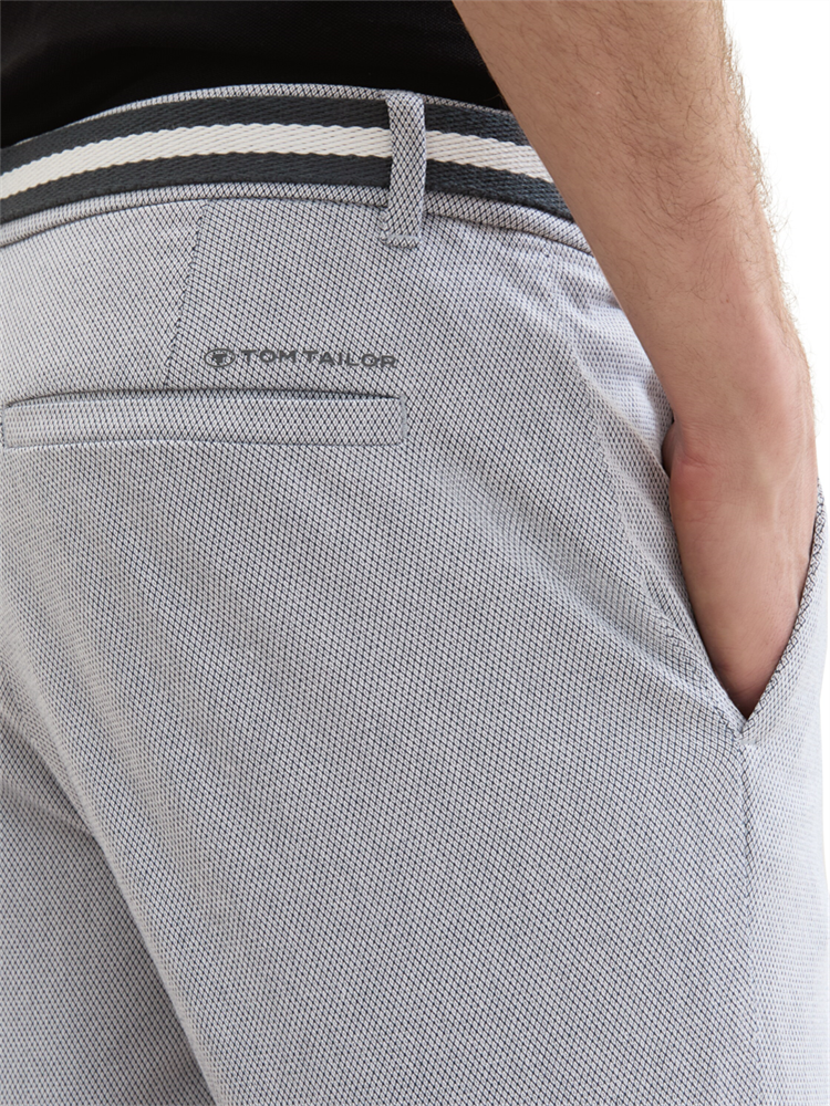 slim chino shorts with belt - 1040224