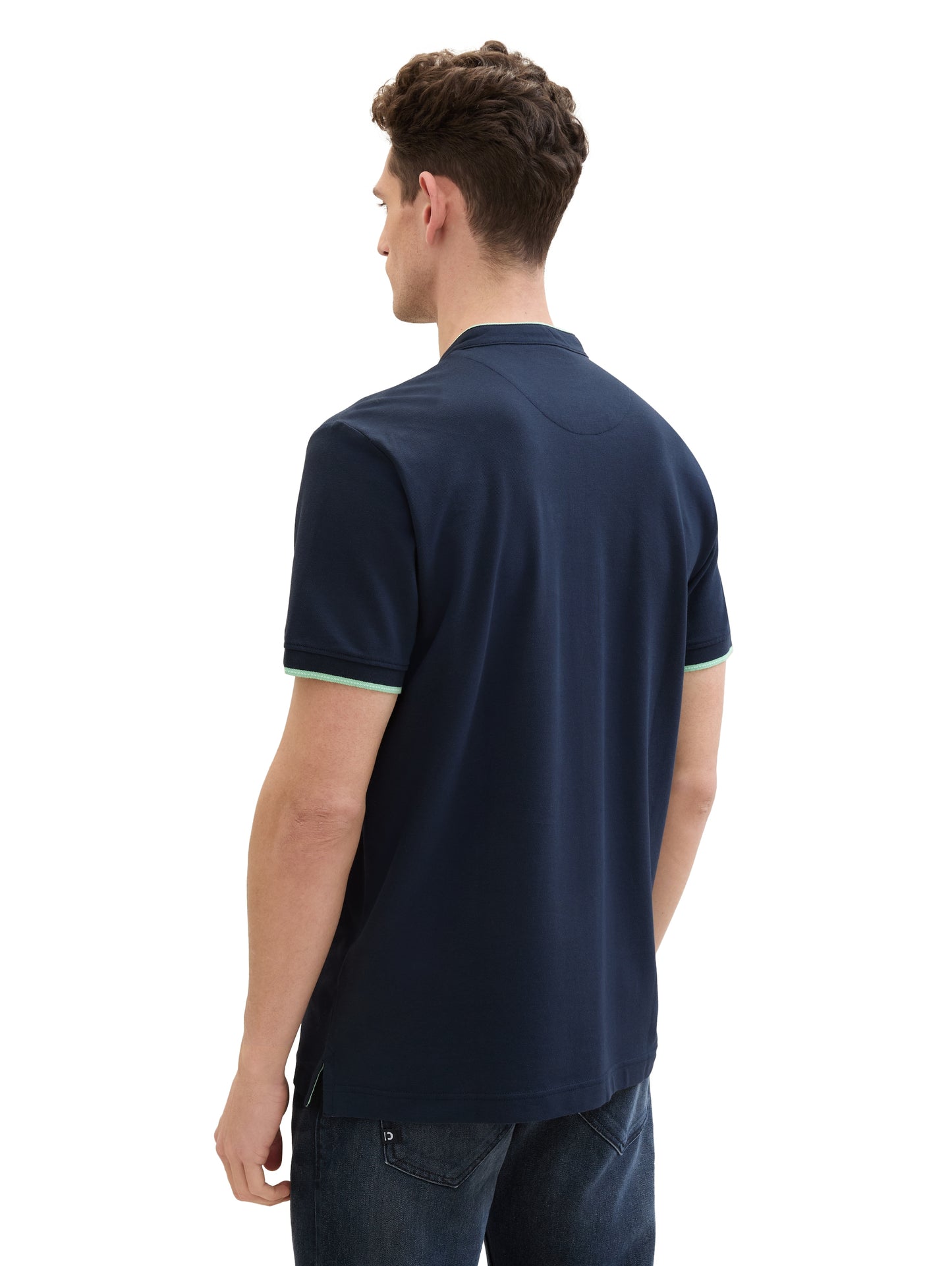 detailed stand-up polo - 1040948