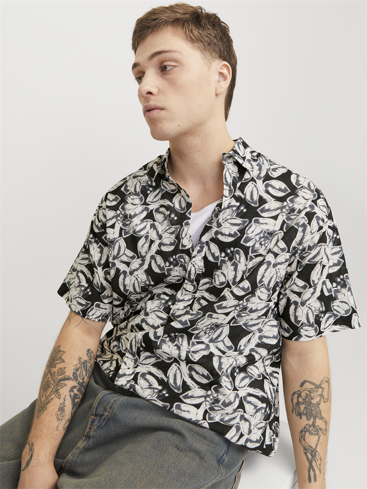 JORJOSHUA SPLIT AOP SHIRT SS LN - 12271089