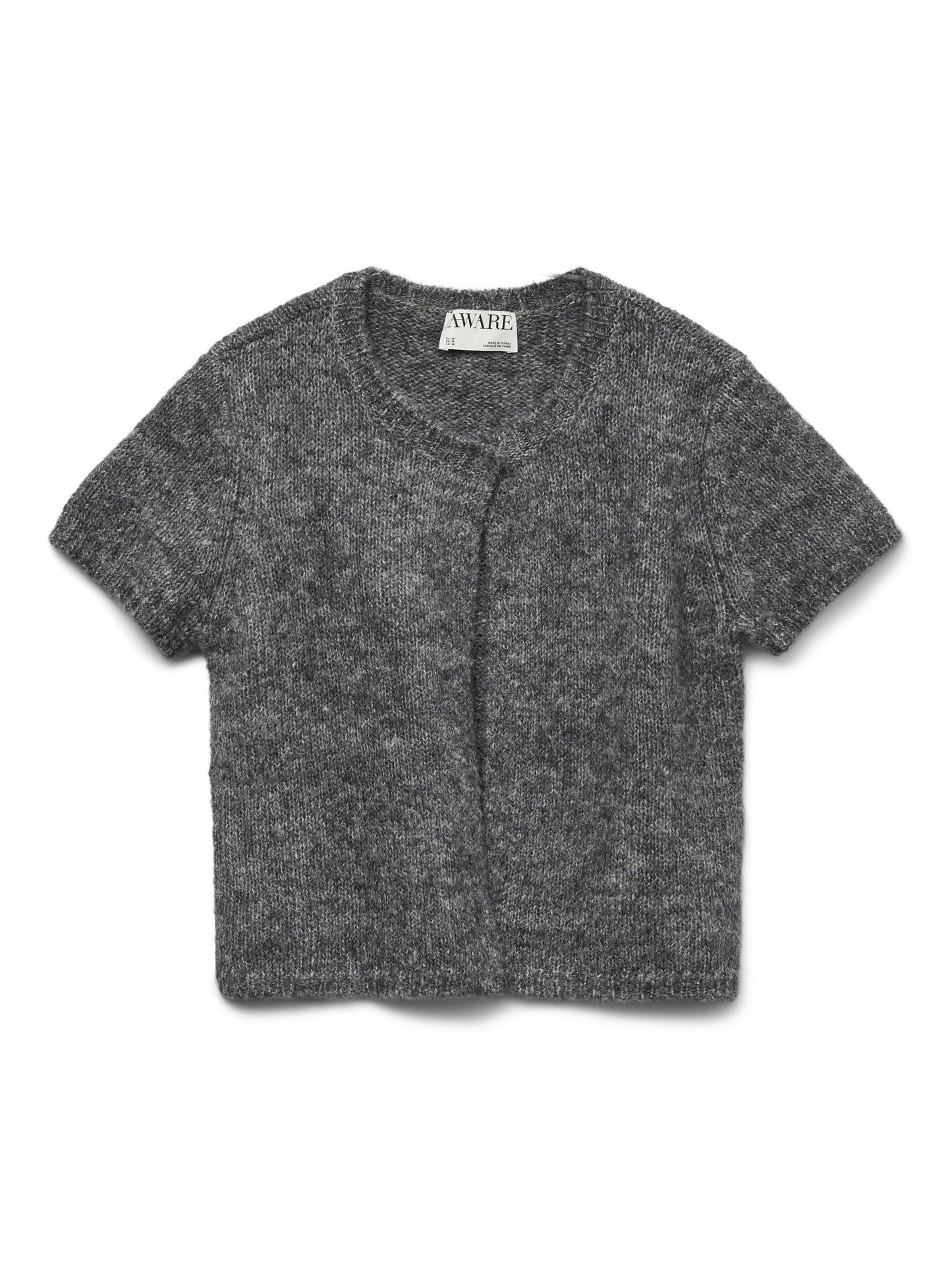 AWSILJA SS O-NECK SHORT KNIT CARDIG - 10329650