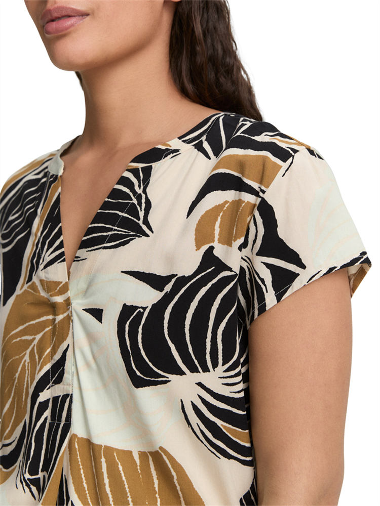 blouse printed shortsleeve - 1045238