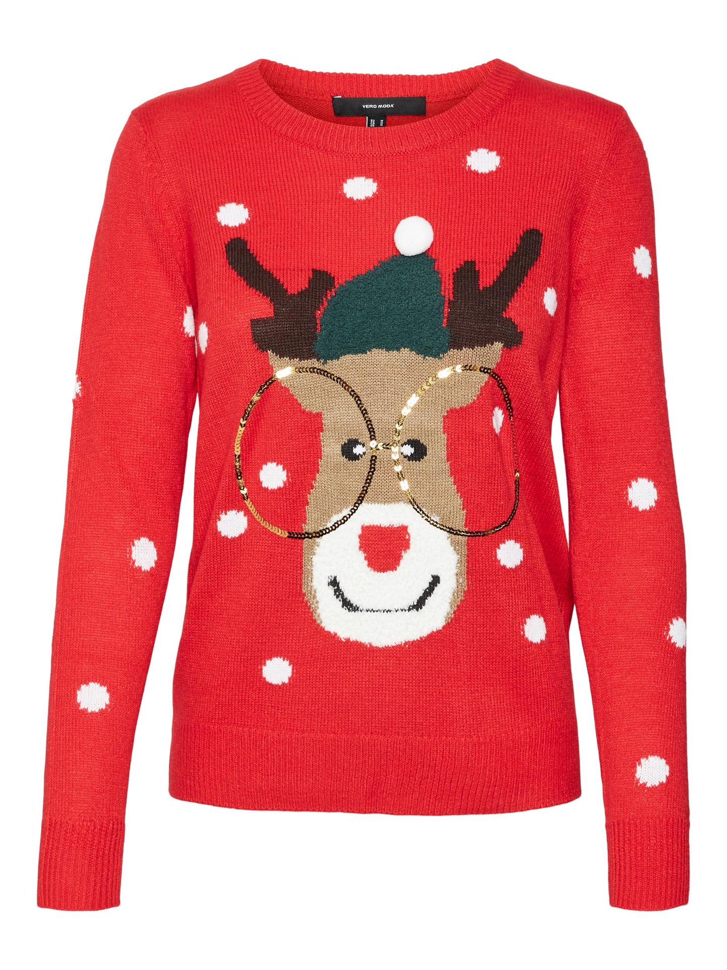 VMTINSEL LS O-NECK BLOUSE XMAS REP - 10250538