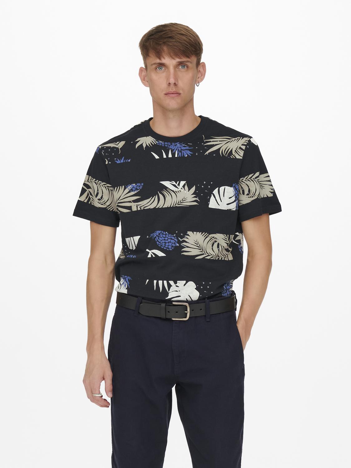 ONSMELODI REG SS AOP TEE - 22022191