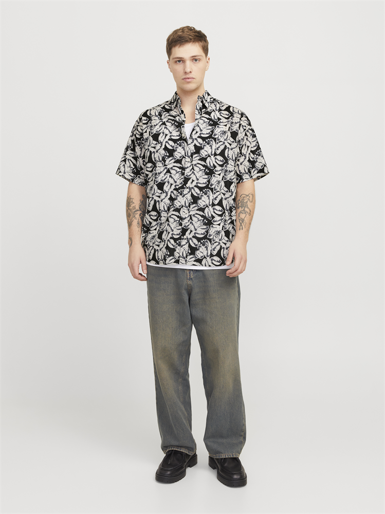 JORJOSHUA SPLIT AOP SHIRT SS LN - 12271089