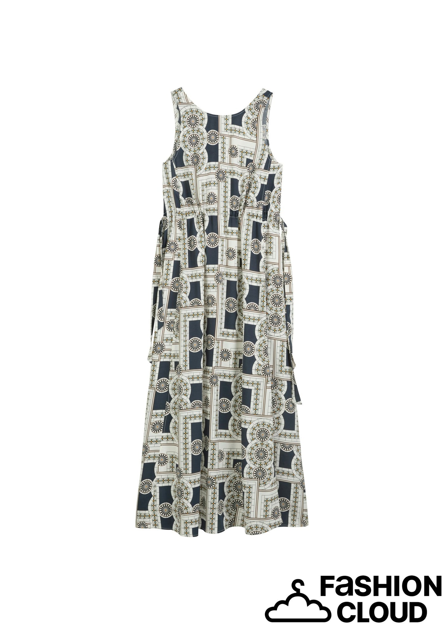 Woven dress, princess line, long le - 504120821183