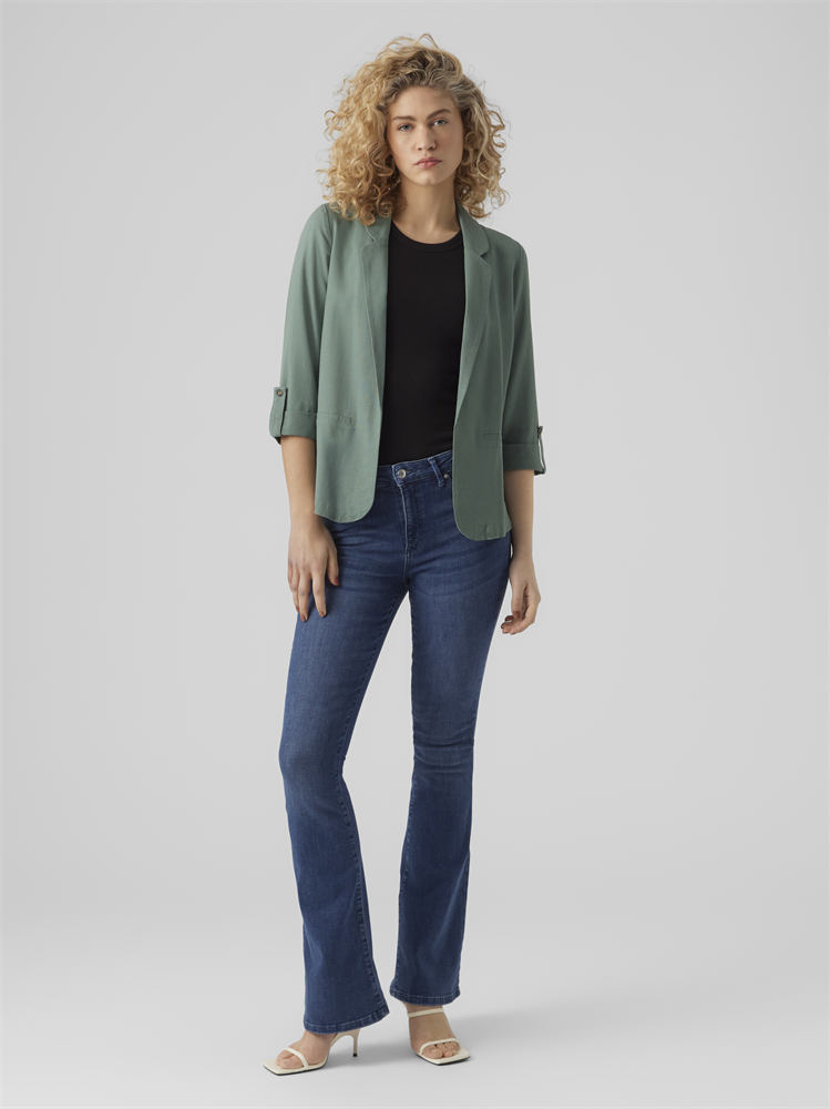 VMJESMILO 3/4 LOOSE BLAZER WVN GA N - 10279700