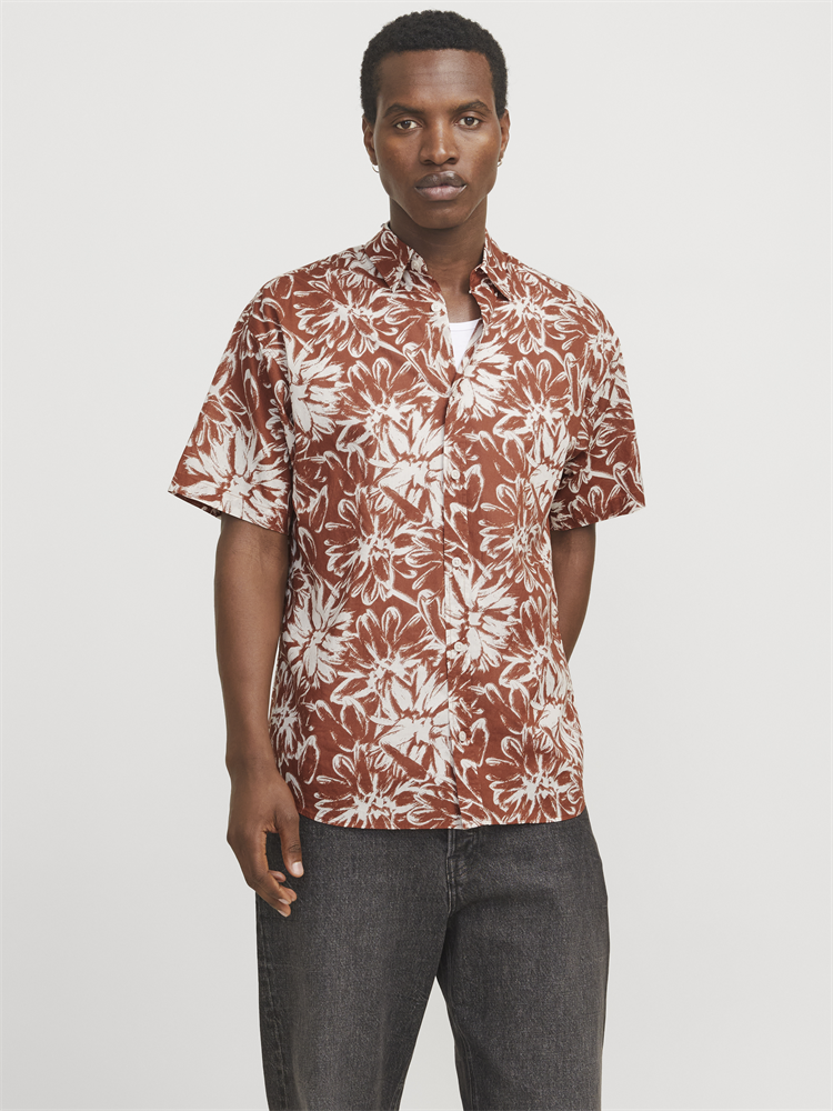 JORJOSHUA SPLIT AOP SHIRT SS LN - 12271089