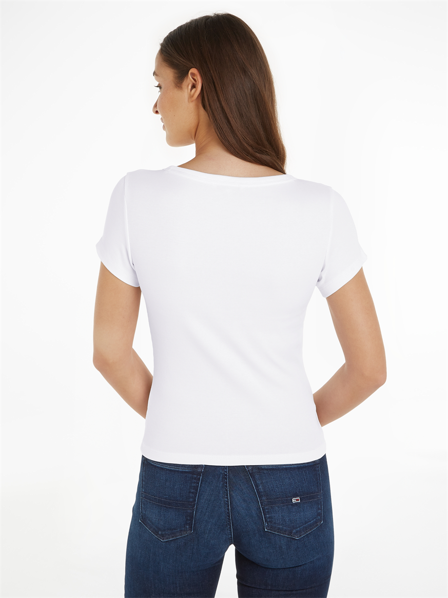 TJW SLIM ESSENTIAL RIB V SS - DW0DW17385