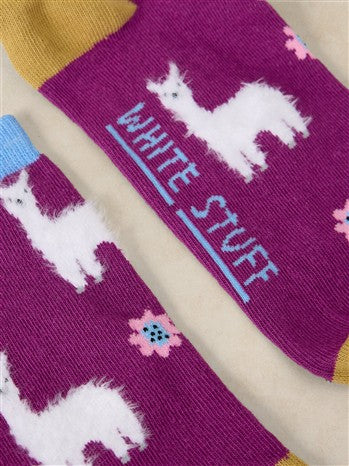 FLUFFY LLAMA ANKLE SOCK - 446848