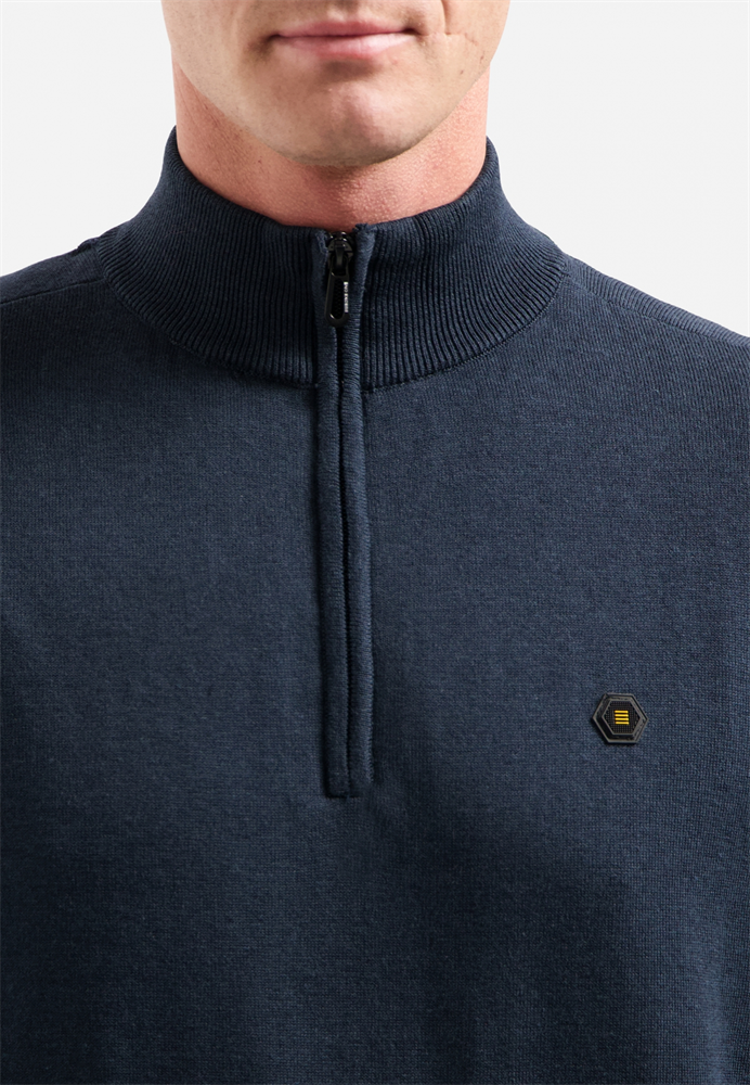 Pullover Half Zip 2 Coloured Melang - N2185